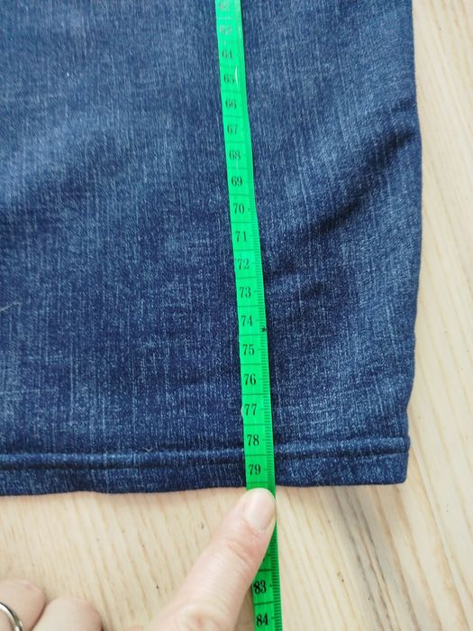 Granatowa sukienka ciążowa a'la jeans jeansowa L ozdobne zamki