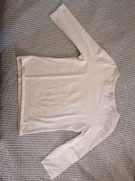 Camisola lisa de manga comprida
