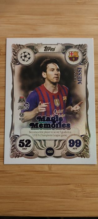 Karty kolekcjonerskie match attax 25/26 lamine yamal, messi
