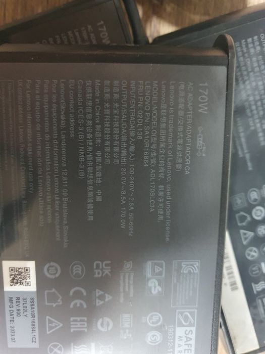 Зарядка зарядное блок питания живлення  Lenovo USB Pin 170w 20v/8.5a