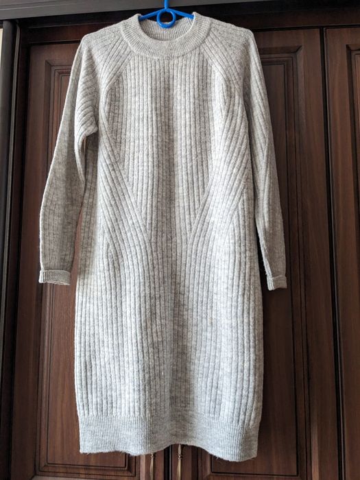 Платье трикотажное теплое