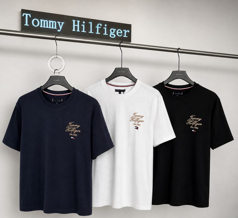 Tommy Hilfiger чоловіча футболка | Вишивка | Преміальна якість | M L XL XXL