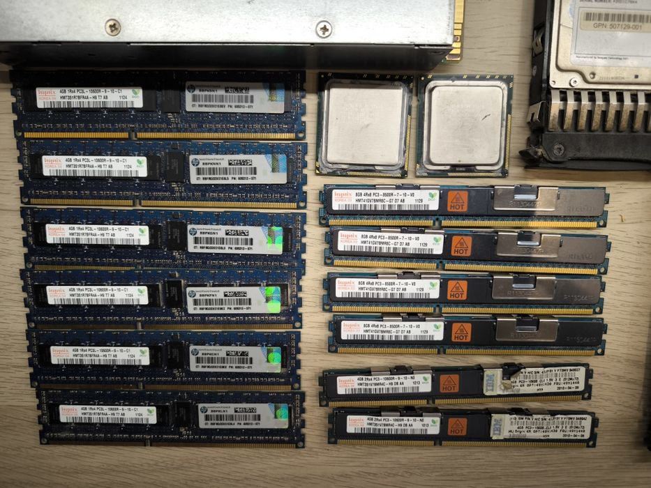 HPE ProLiant Gen7 DL360 продаж бп, озу, hdd, процесори