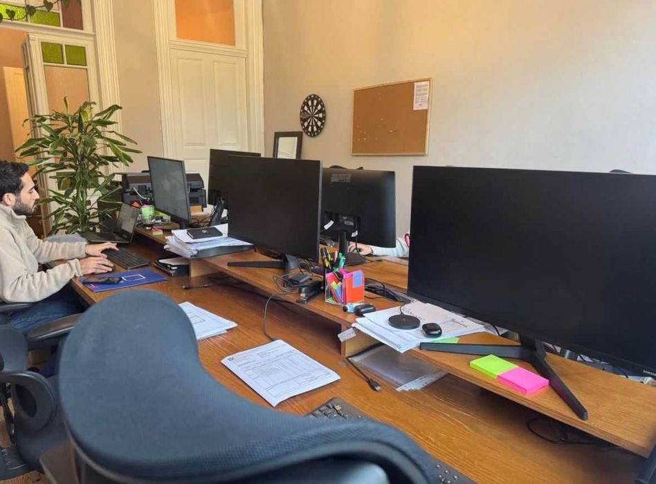 Ilha com 6 postos - Mesa de escritório | Madeira