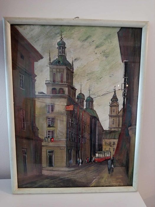Картина "Львів. Підвальна" Холст, Акварель