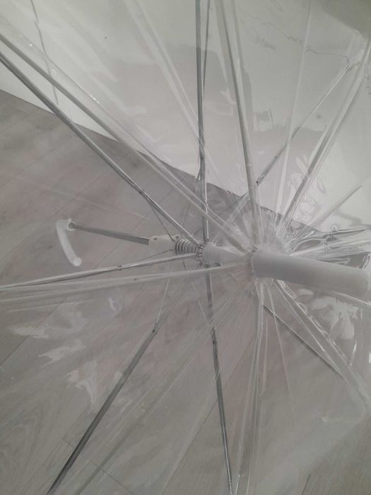 Parasol przezroczysty ślubny [duży 1m szerokości]