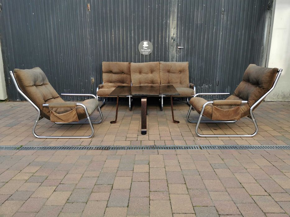Sofa + 2x fotel proj. Gillis Lundgren dla IKEA, Szwecja '70, Vintage