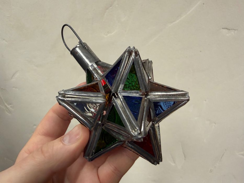 Witraż i metalowa ozdoba Marrakesz Maroko Ręcznie robione