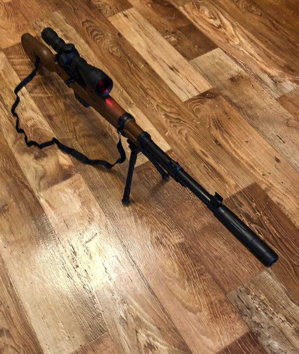Снайперська гвинтівка 92 см, лазерний та оптичний прицiл, сошки