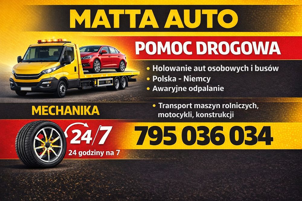 Pomoc drogowa 24h laweta holowanie bus assistance wynajem