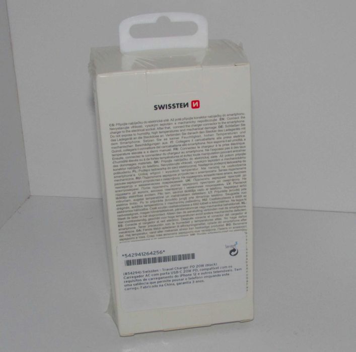 SWISSTEN Slim Travel Charger PD 20W Novo e Selado
