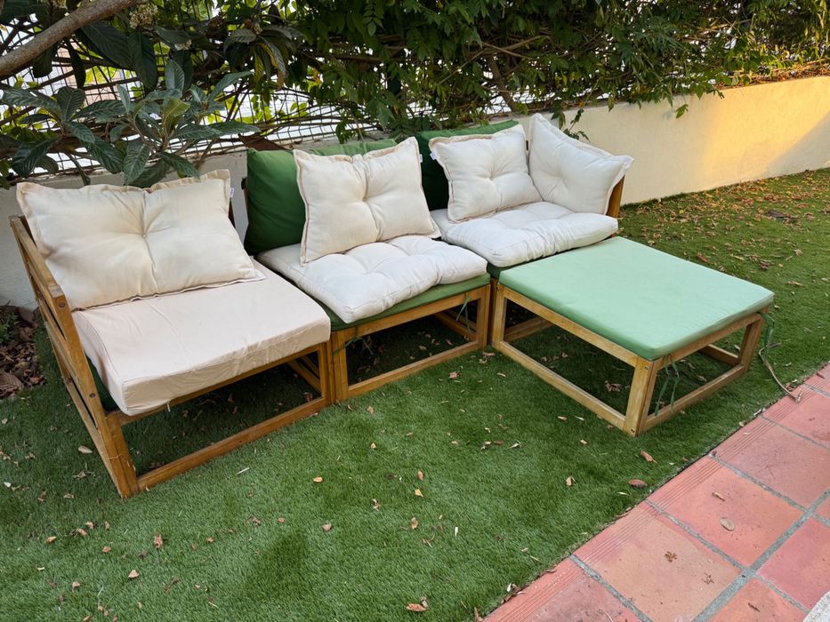 conjunto de jardim em bom estado