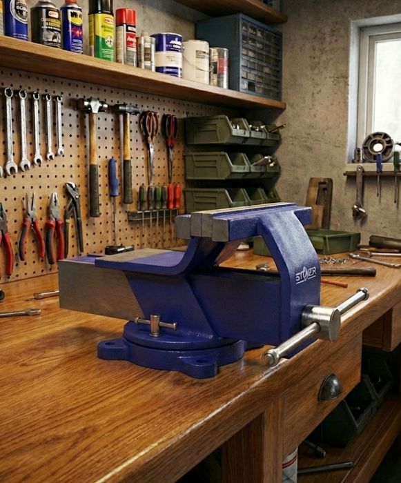 Imadło Ślusarskie Warsztatowe Obrotowe Nowe 150mm  Solidne z Kowadłem