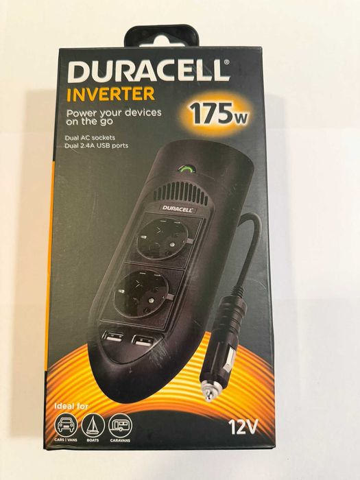 Nowa przetwornica Duracell DRINV15-EU 2xUSB 2x230V 175W