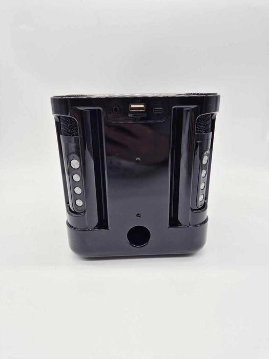 Karaoke przenośny głośnik dwa bezprzewodowe mikrofony