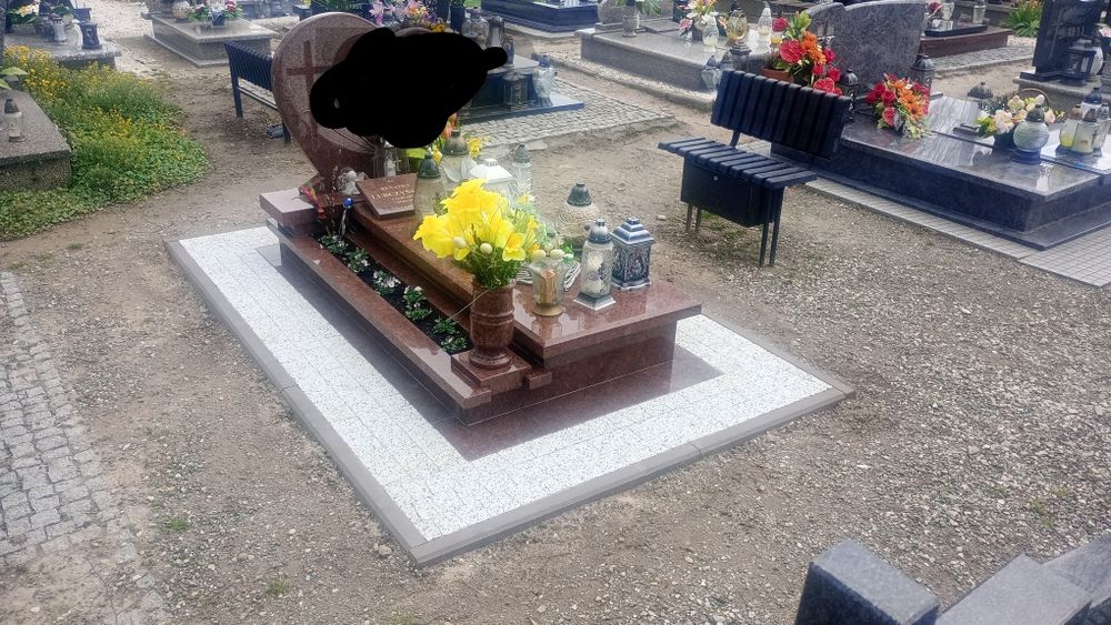 Układanie kostki, opaski wokół nagroba, pomnika, usługi brukarskie