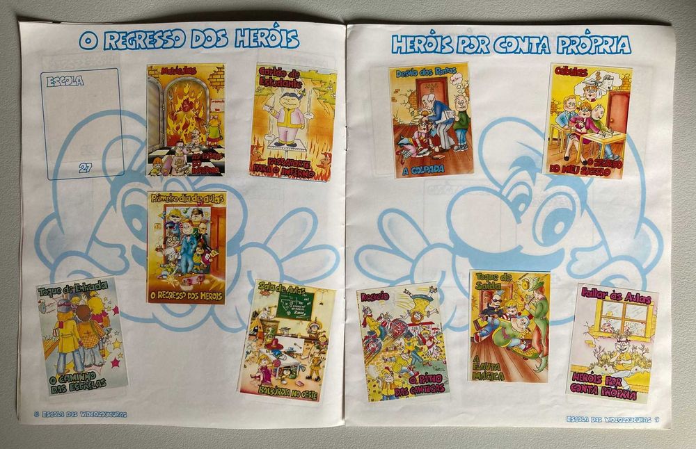 Caderneta de Cromos Antiga: Escola das Videoloucuras