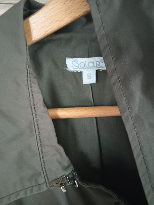 Trencz płaszcz khaki Solar bawełna s