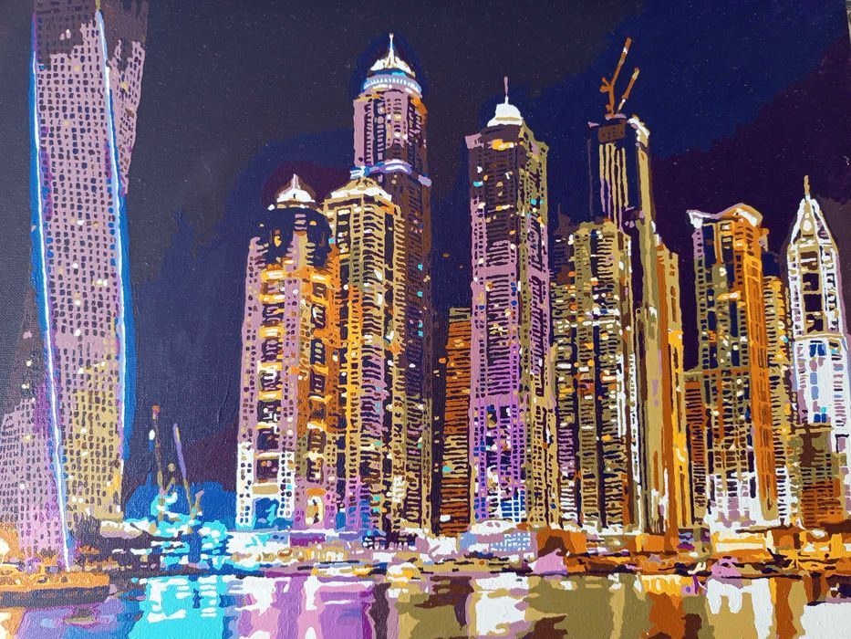 Готові картини по номерам: Лондон, Дубай, Яхта, Балет