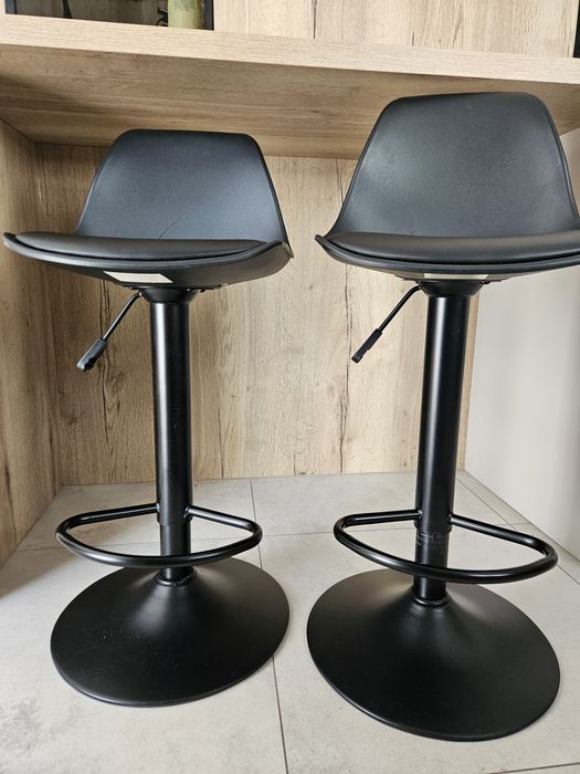 Hoker x2 stołek barowy czarny hokery podstawa