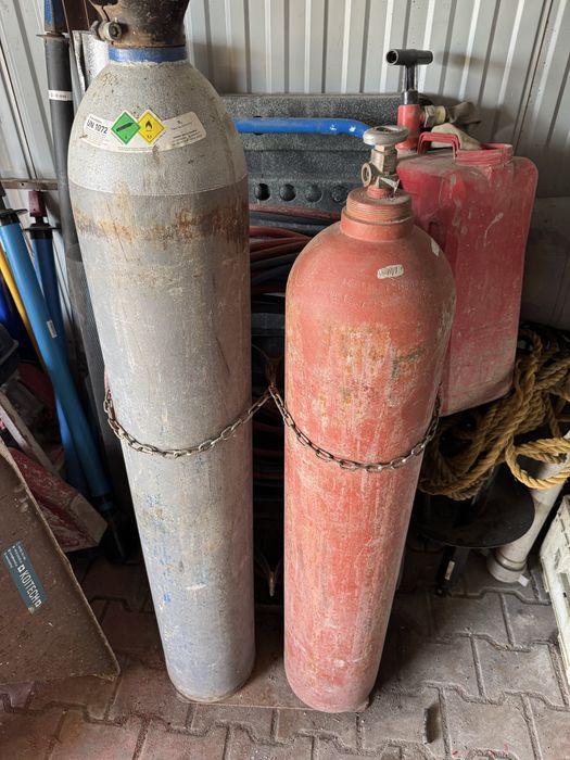 Zestaw butli spawalniczych Tlen + Acetylen 40L | Gazy techniczne