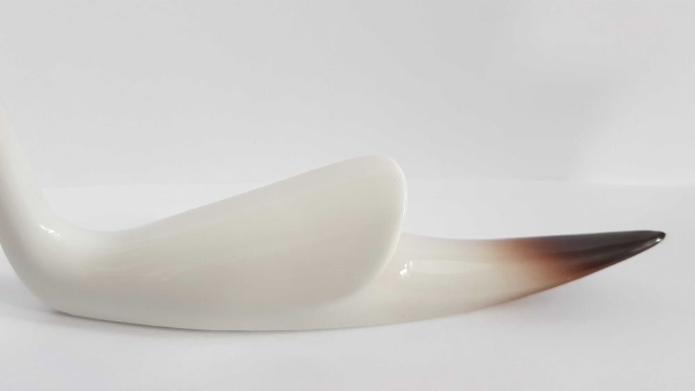 Figurka porcelanowa łabędź Ćmielów lata 60 te unikat