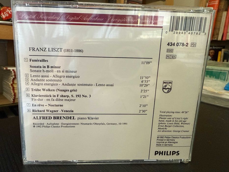 Liszt – Sonata In B Minor, Funérailles, Wagner Venezi – Alfred Brendel