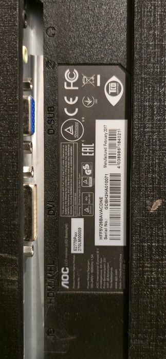 Monitor Aoc E2770Pqu 27'