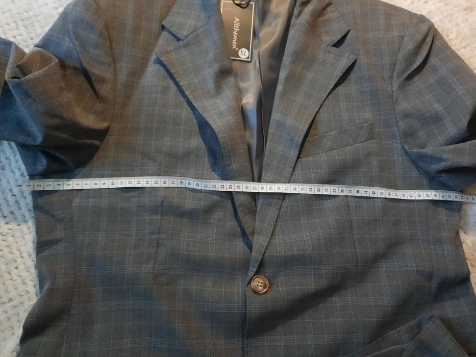 Garnitur 3-częściowy męski XL w kratę