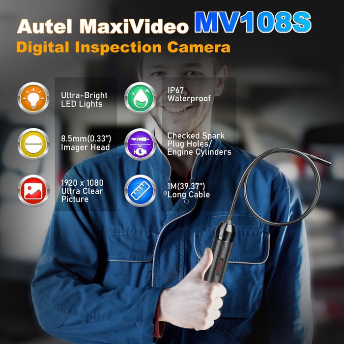 Endoscópio Autel MV108S / MV105S Câmera de inspeção 

Autel MaxiVideo
