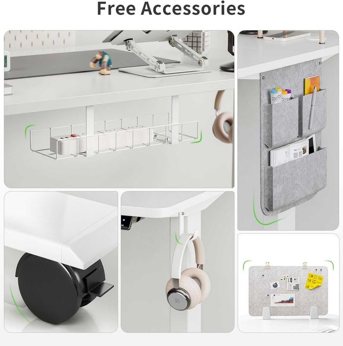 Nowe biurko elektryczne /regulowane / blat 140x70cm / MAIDeSITe !K615!