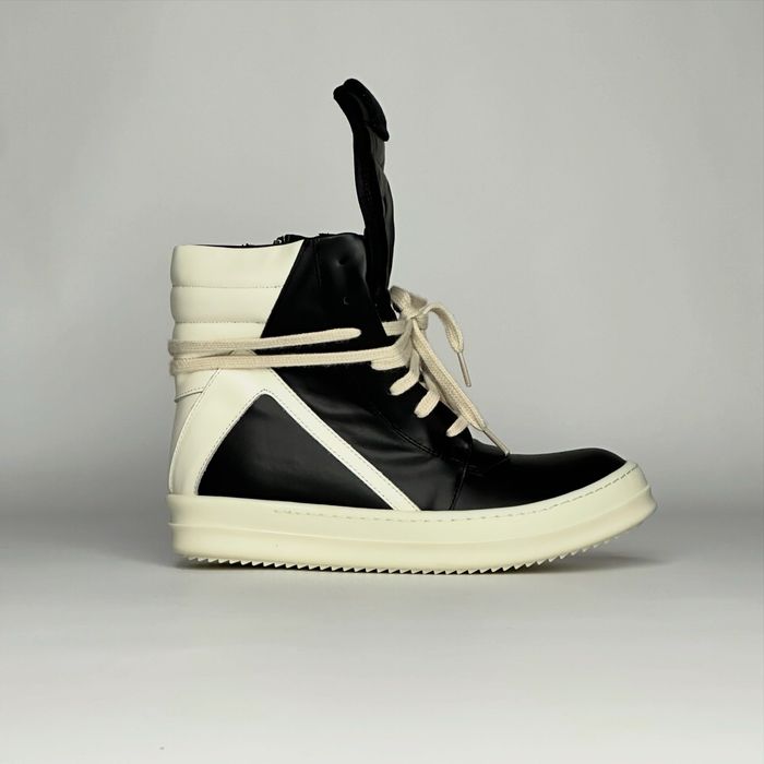 Rick Owens Geobasket Ramones jumbo laces чорні кеди opium archive 43