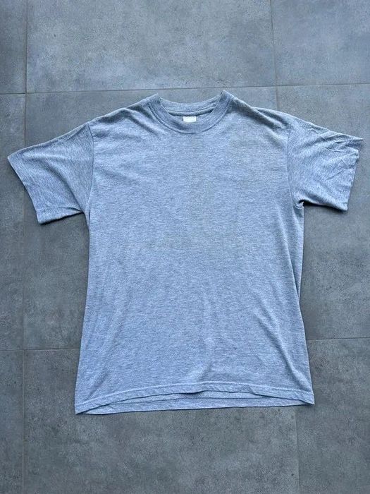 Gładki basic t-shirt light gray F&F 100% bawełna męska koszulka rozm L