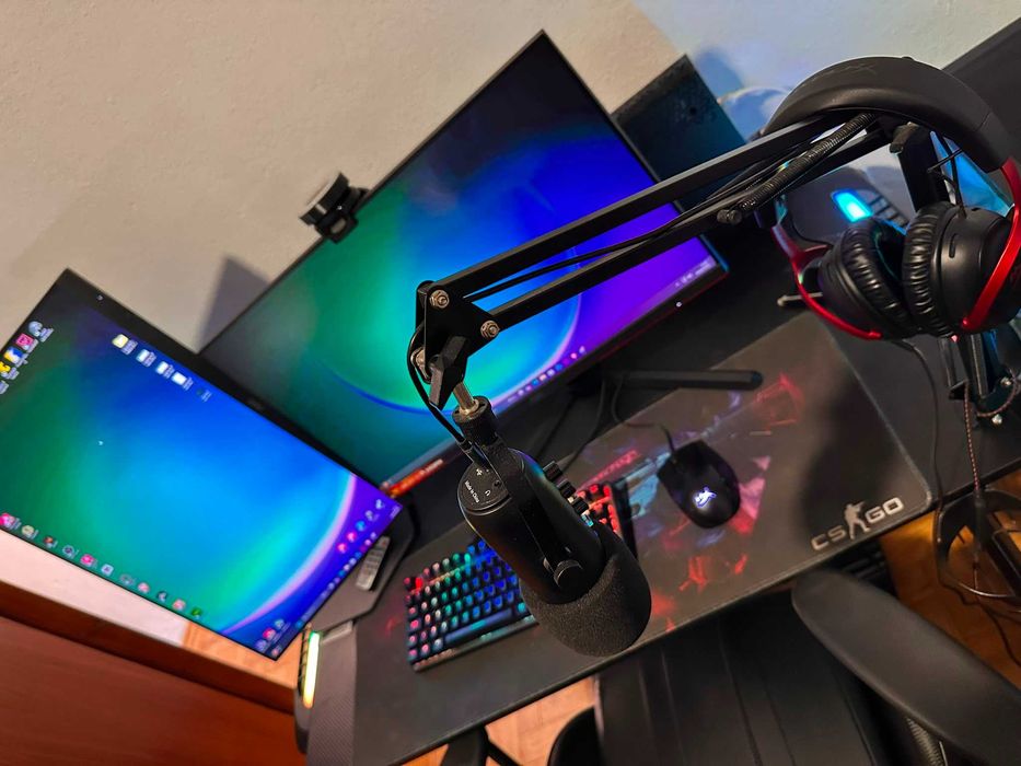 Setup Gamer Completo Ryzen 7 5800X / RTX 3060 Ti / 32GB / Monitor AOC / Cadeira + Mesa RGB