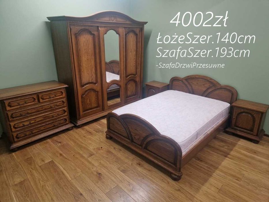 Meble sypialniane / łóżko-szafa-szafki-nocne