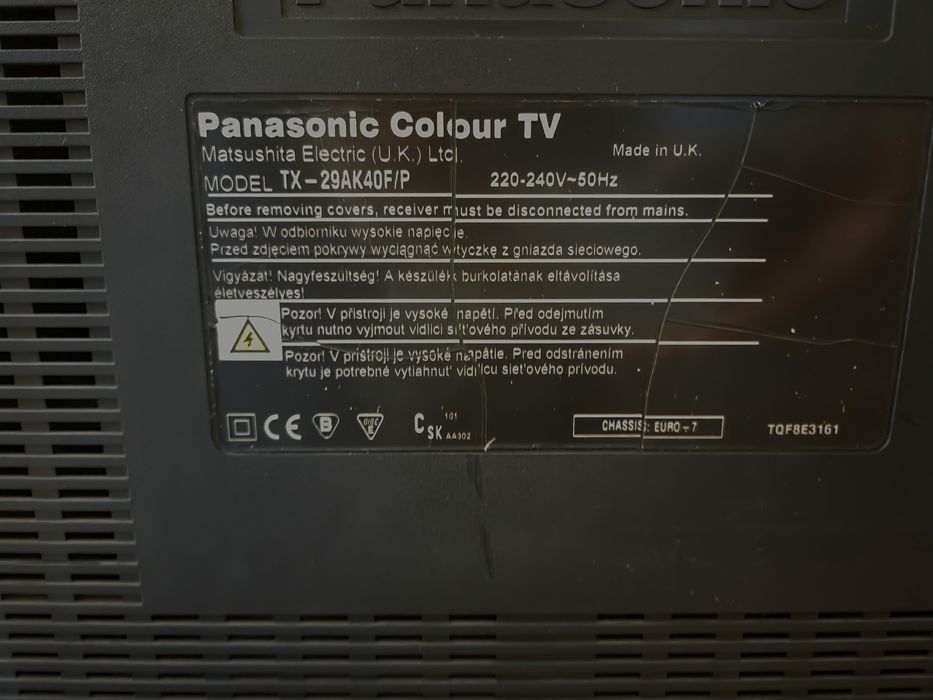 Panasonic TV Tx29ak/40f