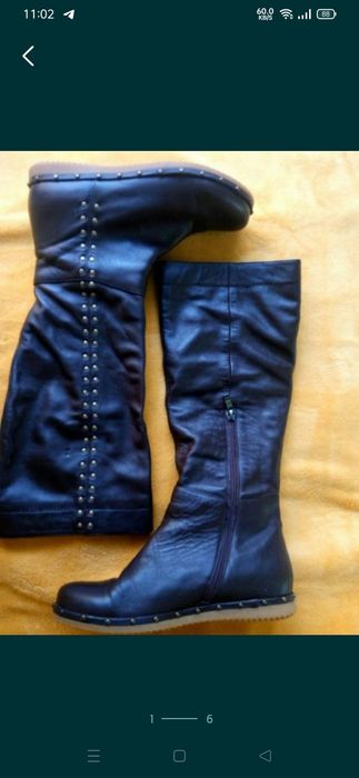 Сапоги зимние осенние натуральные Италия р.37-38