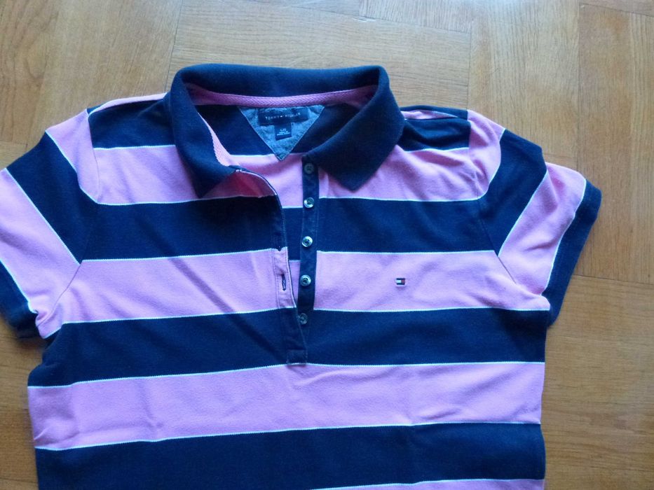 TOMMY HILFIGER polo damskie krótki rękaw oryginalne L/XL