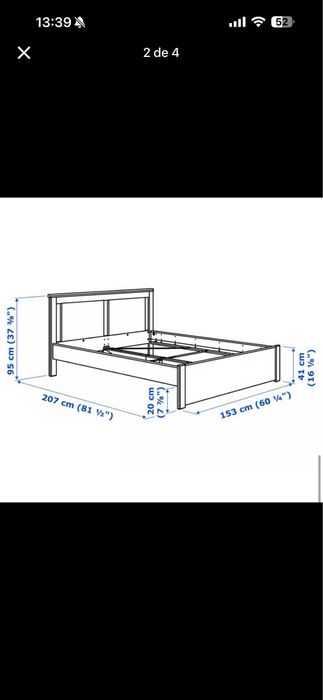 Cama de casal 140x200 Songesand