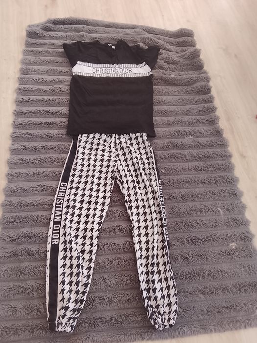 Mega komplet dresowy Dior black & white