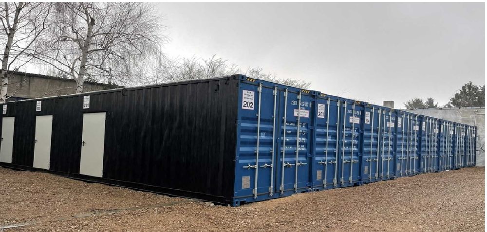 Magazyn 30m2 Łódź Alarm w każdym kontenerze ( podjazd grupy -ochrony )