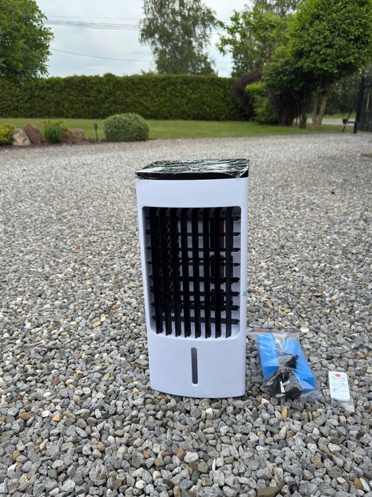 Klimator wentylator 80W 2x wkłady chłodzące wiatrak przenośny na wodę sterowany pilot