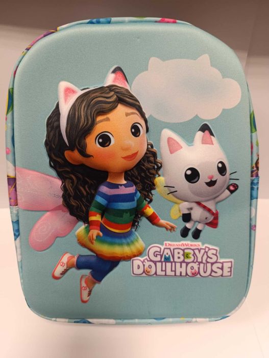 Plecak szkolny Koci Domek Gabi Różowy Błękitny 22 x 27 x 10 cm 3D