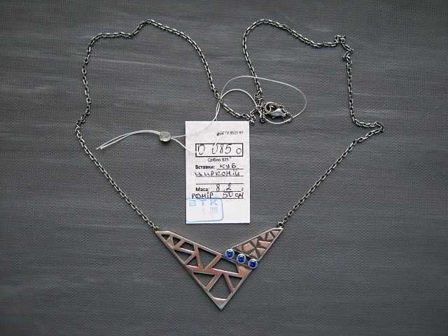 Срібне кольє з кубічними цирконіями від Орінго