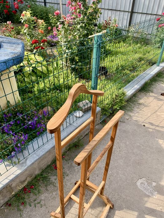 Вішалка Для Одягу Підлогова Дерев'яна З Натурального дерева