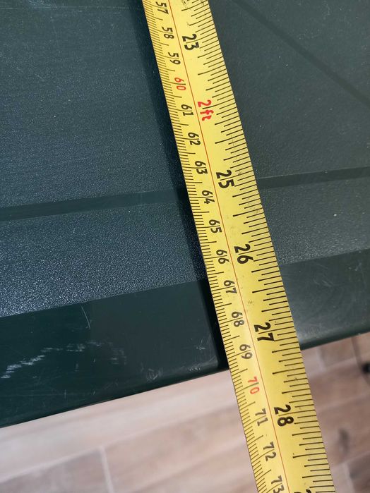 mesa de plastico verde quadrada super resistente