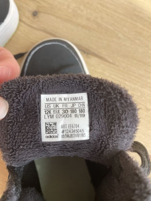 Хайтопи Adidas 30 р утеплені кросівки чорні дитячі на хлопчика адідас