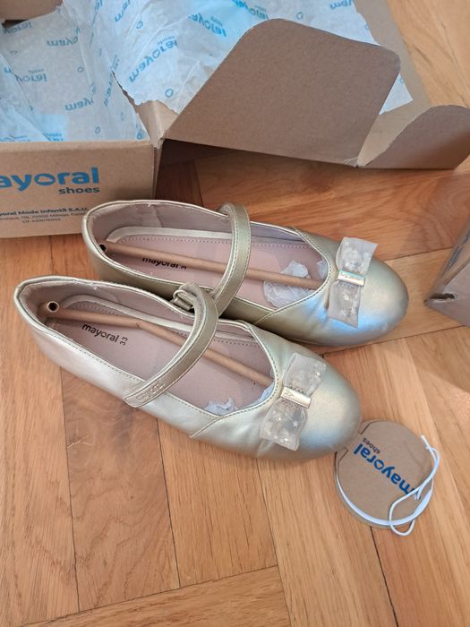 Zlote balerinki buty Mayoral rozm.33_moze do komunii dla blizniaczek