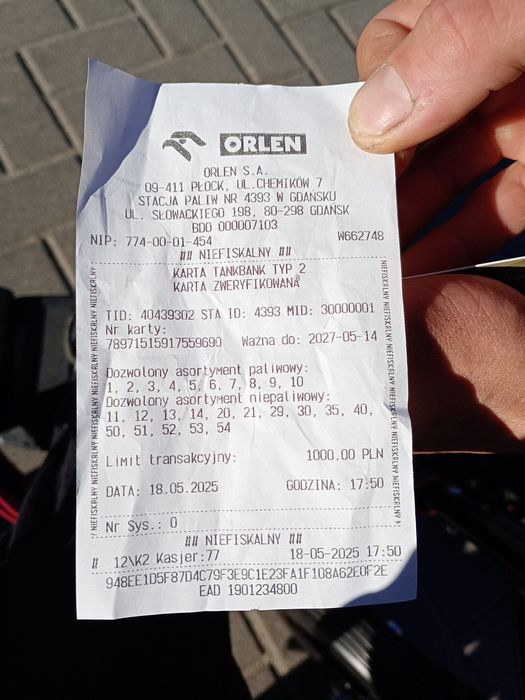 Karta podarunkowa do wykorzystania na stacji Orlen