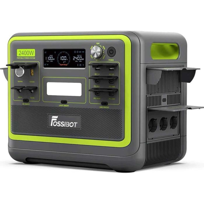 Зарядная станция FOSSIBOT F2400 GREEN Мощность 2400 Вт, Ёмкость 2048 Вт/час (UPS, ИБП)